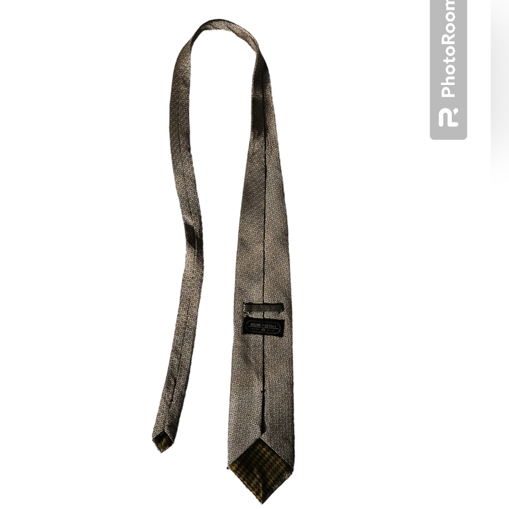BRUNO PIATELLI Woven Geometric Pattern Silk Tie - Picture 7 of 10